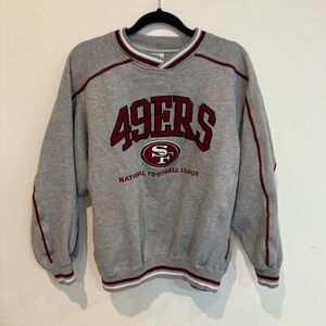 Vintage Lee 49ers Men's Crewneck Sweater NFL Size Large Logo Football SF